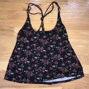 TILLY’s knot floral crochet tank top